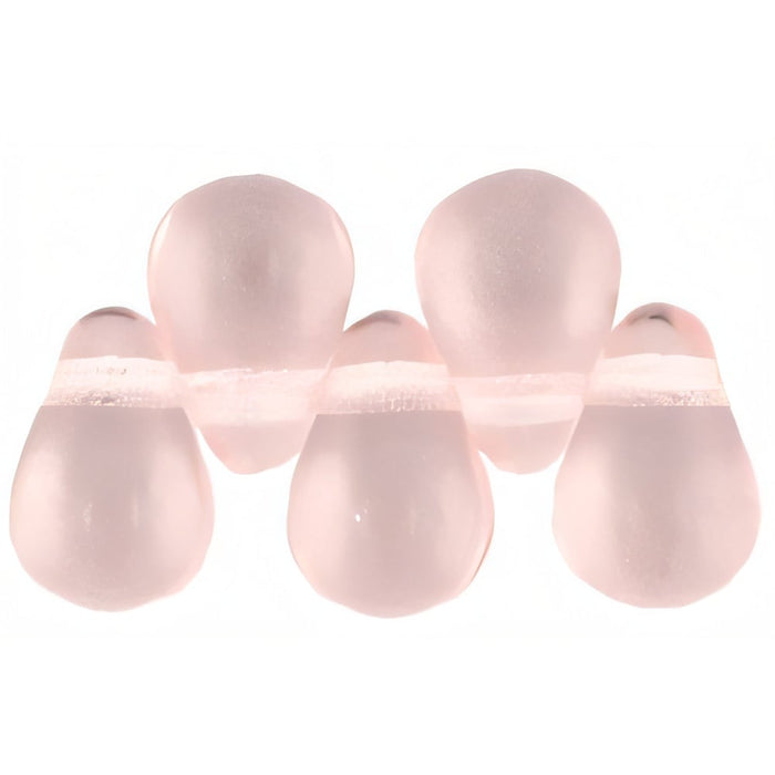 Czech Tear Drops 6 x 4mm Rosaline Dk