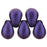 Czech Tear Drops 6 x 4mm Metallic Suede - Purple