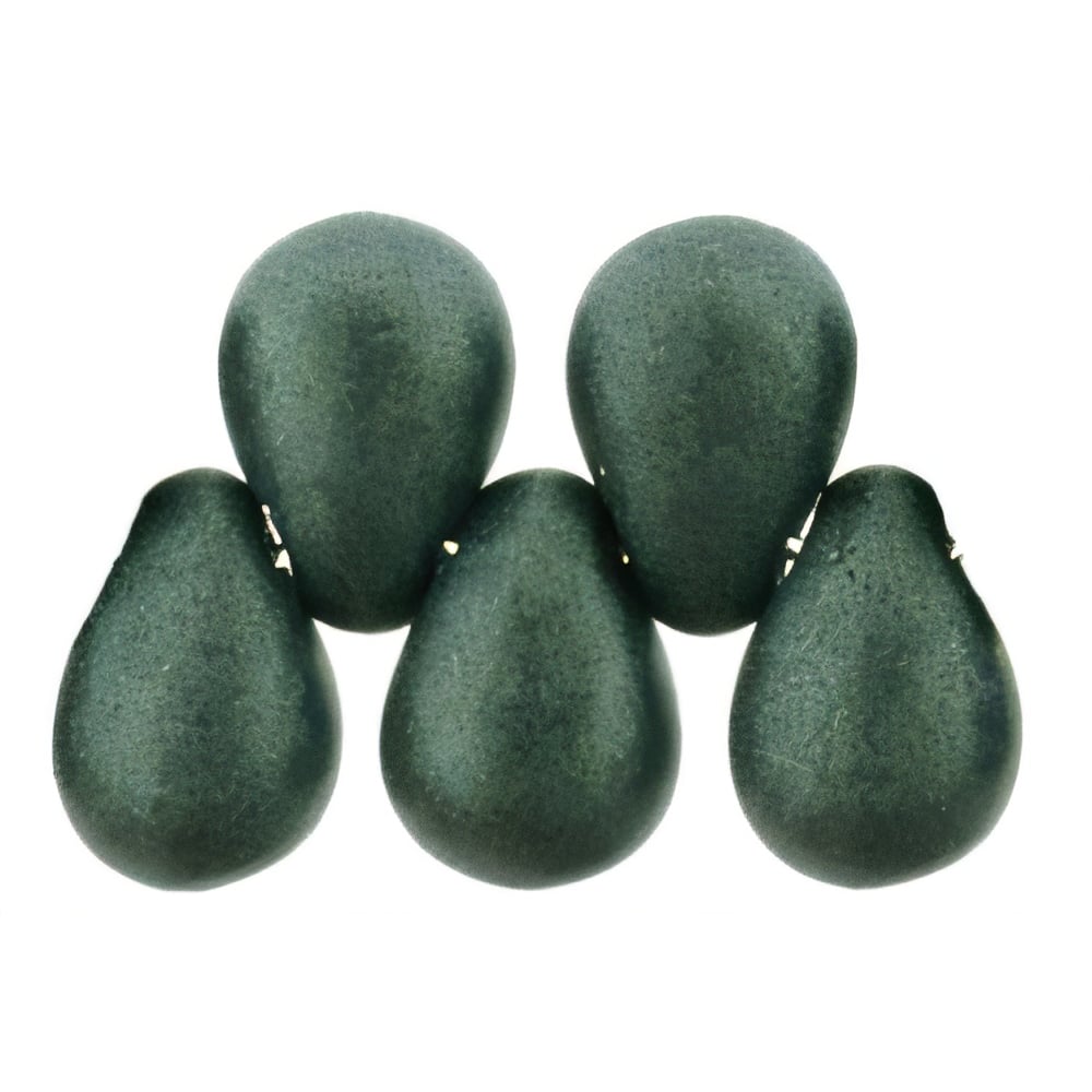 Czech Tear Drops 6 x 4mm Metallic Suede - Dk Forest
