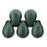 Czech Tear Drops 6 x 4mm Metallic Suede - Dk Forest