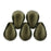 Czech Tear Drops 6 x 4mm Metallic Suede - Dk Green