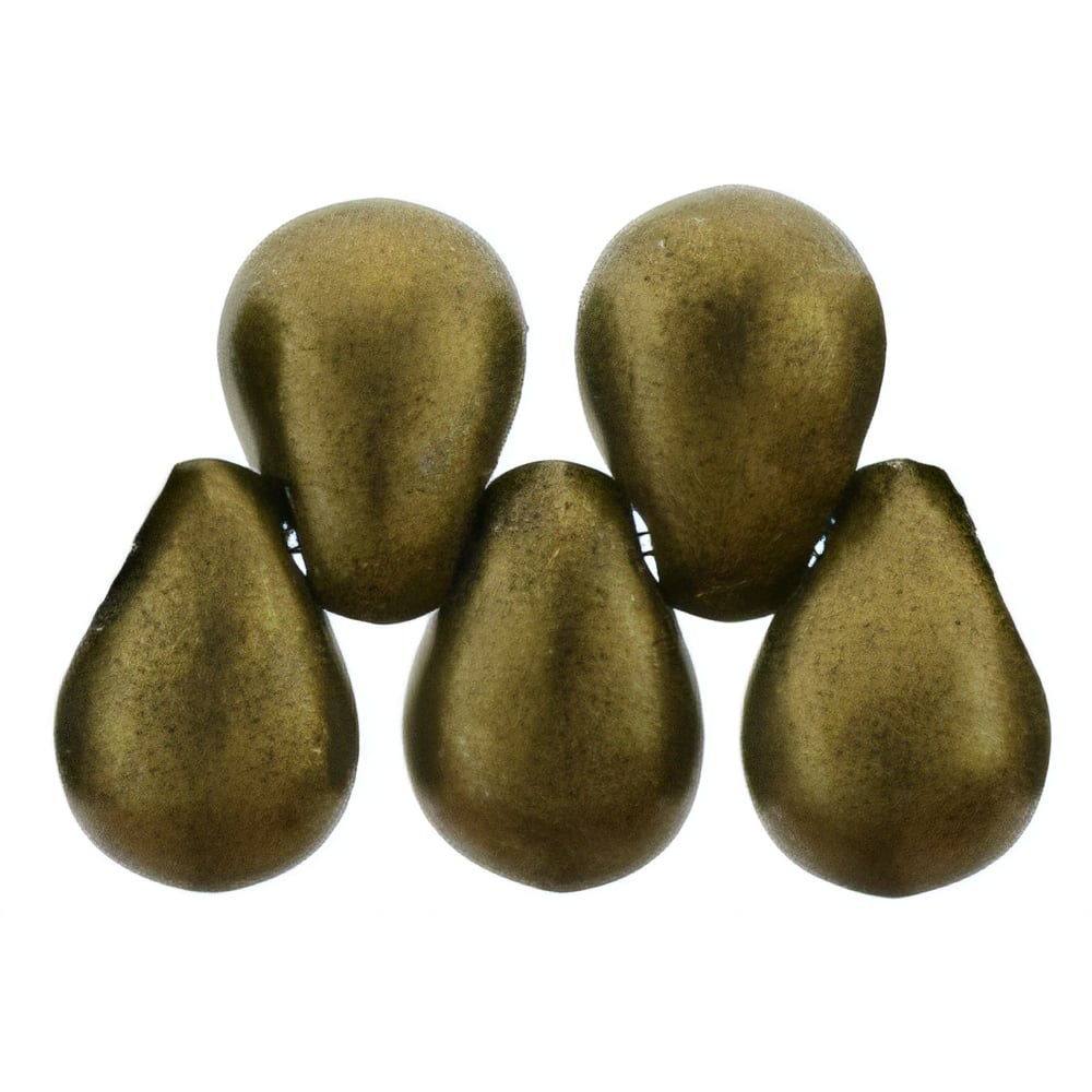 Czech Tear Drops 6 x 4mm Chrome - Antique Gold