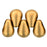 Czech Tear Drops 6 x 4mm Matte - Metallic Flax
