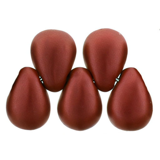 Czech Tear Drops 6 x 4mm Matte - Metallic Lava