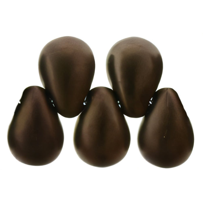 Czech Tear Drops 6 x 4mm Matte - Dk Bronze