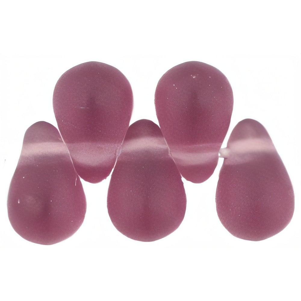 Czech Tear Drops 6 x 4mm Matte - Med Amethyst