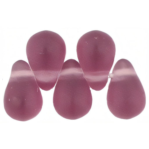 Czech Tear Drops 6 x 4mm Matte - Med Amethyst