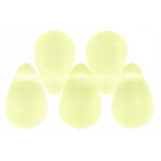 Czech Tear Drops 6 x 4mm Matte - Jonquil