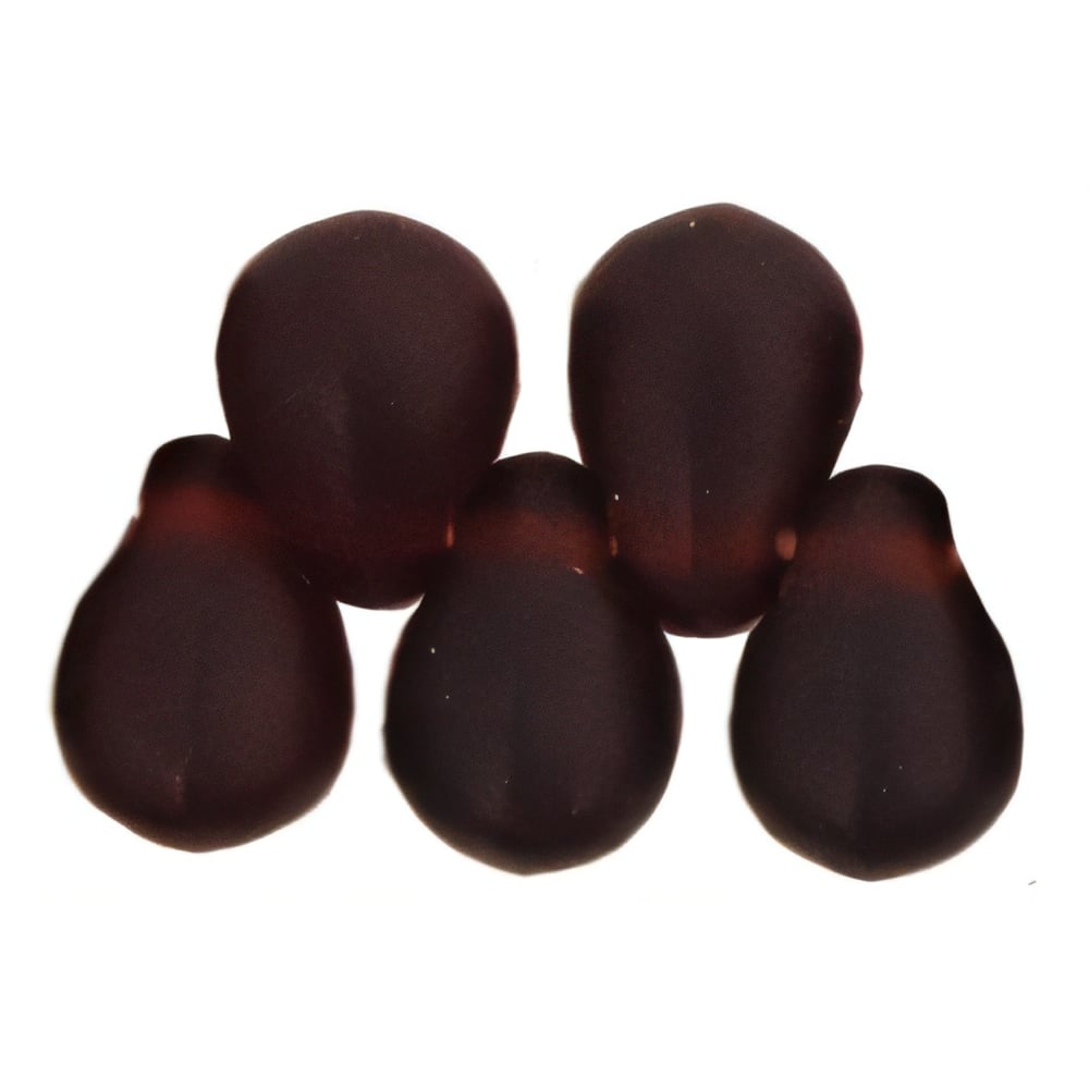 Czech Tear Drops 6 x 4mm Matte - Garnet