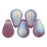 Czech Tear Drops 6 x 4mm Matte - Med Amethyst AB
