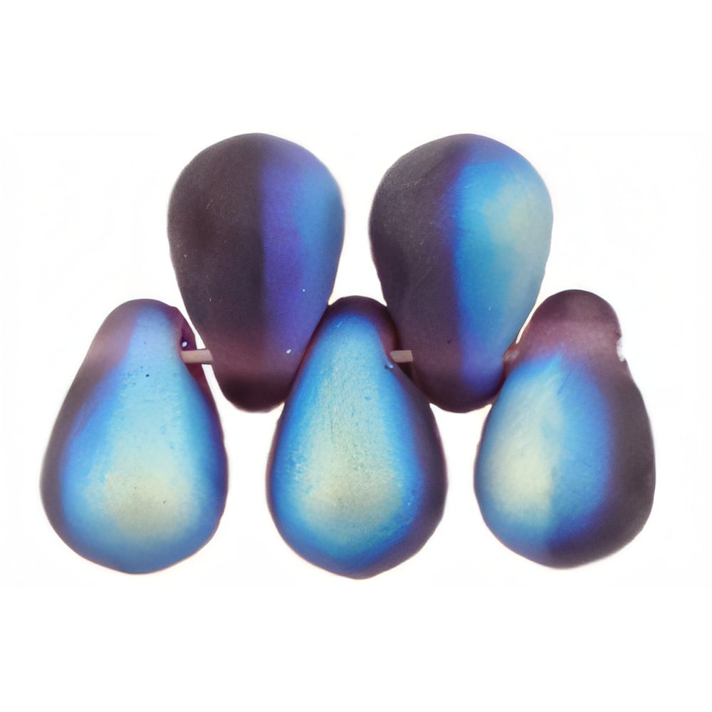 Czech Tear Drops 6 x 4mm Matte - Amethyst AB