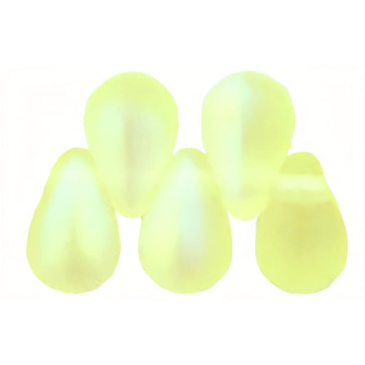 Czech Tear Drops 6 x 4mm Matte - Jonquil AB