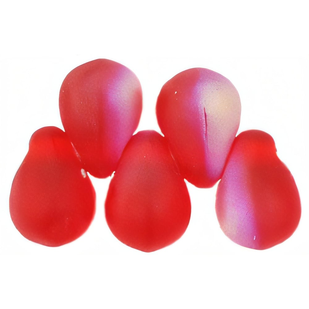 Czech Tear Drops 6 x 4mm Matte - Siam Ruby AB