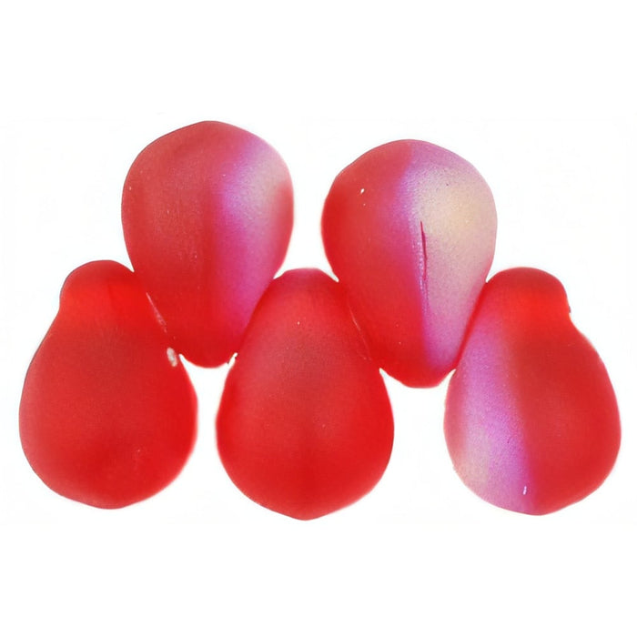 Czech Tear Drops 6 x 4mm Matte - Siam Ruby AB