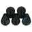 Czech Tear Drops 6 x 4mm Jet - Picasso