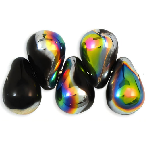 Czech Tear Drops 6 x 4mm Jet - Vitral