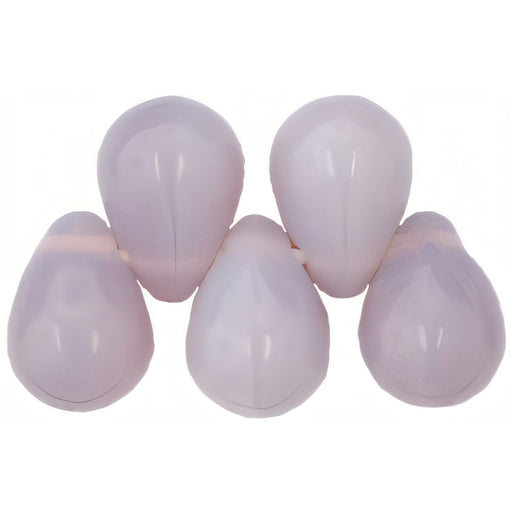 Czech Lg. Tear Drops 8 x 6mm Milky Lt Amethyst (50pcs)