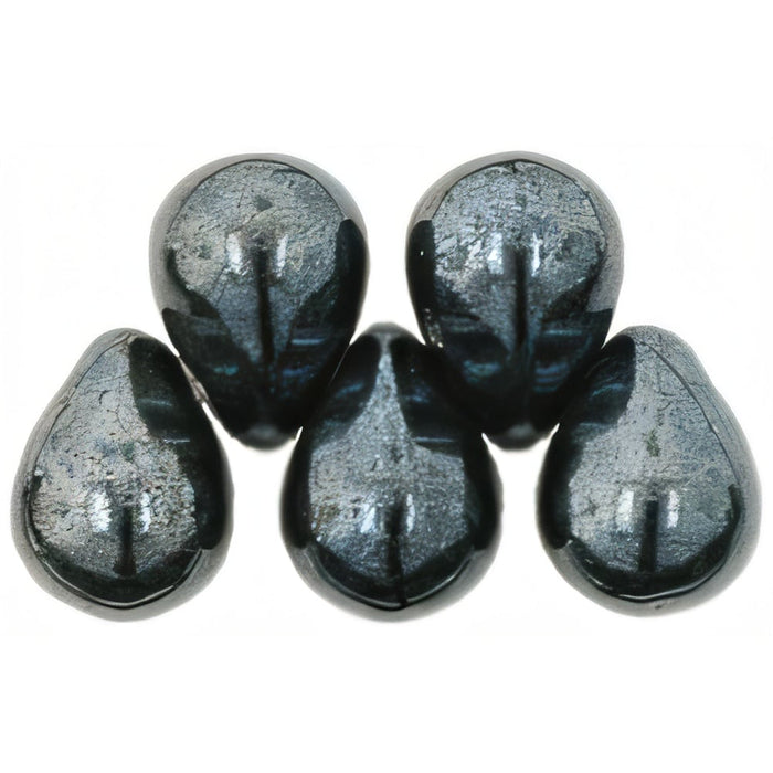 Czech Lg. Tear Drops 8 x 6mm Black Pearl (50pcs)