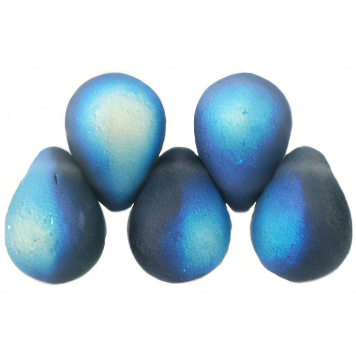 Czech Lg. Tear Drops 8 x 6mm Matte - Montana Blue AB (50pcs)
