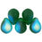 Czech Lg. Tear Drops 8 x 6mm Matte - Green Emerald AB (50pcs)