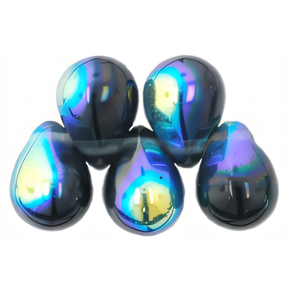 Czech Lg. Tear Drops 8 x 6mm Montana Blue AB (50pcs)