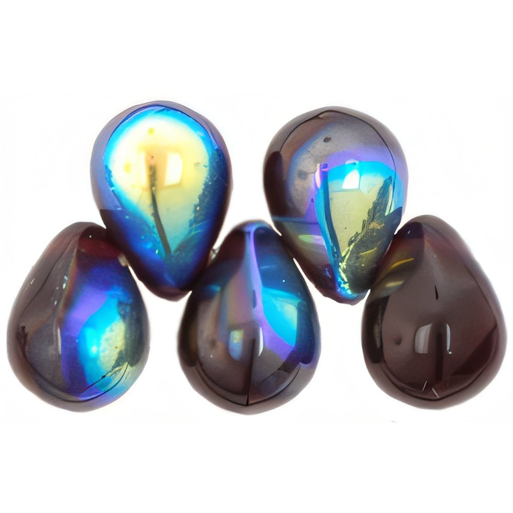 Czech Lg. Tear Drops 8 x 6mm Ruby AB (50pcs)