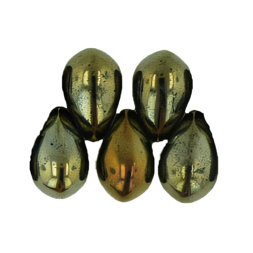 Czech Lg. Tear Drops 9 x 6mm Iris - Brown (50pcs)