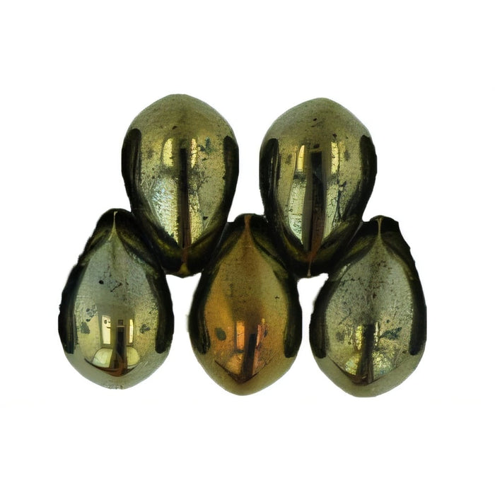 Czech Lg. Tear Drops 9 x 6mm Iris - Brown (50pcs)