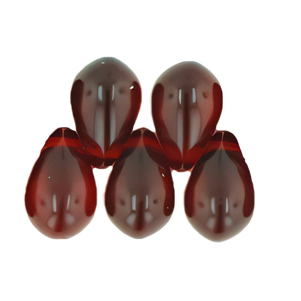 Czech Lg. Tear Drops 9 x 6mm Ruby (50pcs)