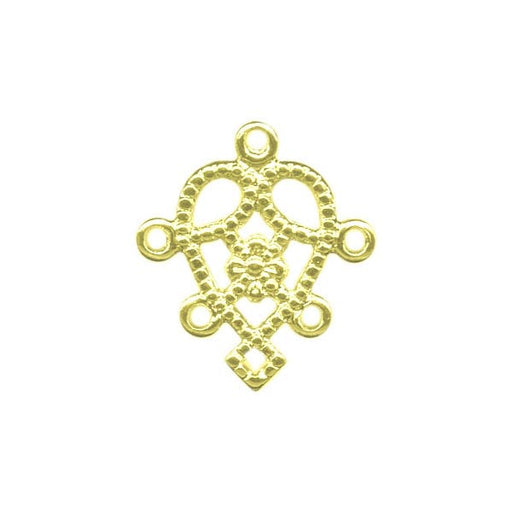 Brass Filigree, Small, Heart (12 Pieces)
