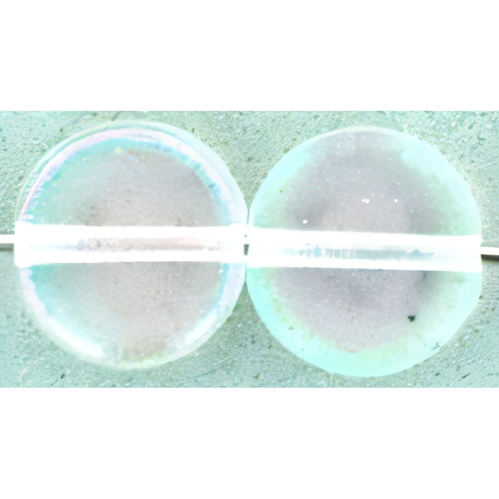 Czech Dime Beads 8 x 3mm Luster - Crystal (25pcs)