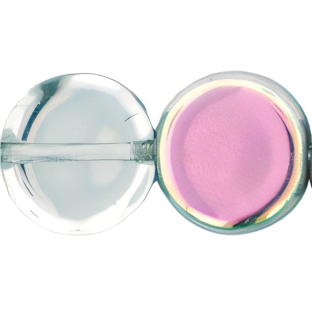 Czech Dime Beads - Vitral/Iris 8 x 3mm Crystal - Vitral (25pcs)