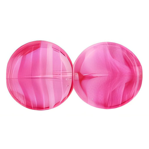 Czech Dime Beads 8 x 3mm Crystal/Pink (25pcs)