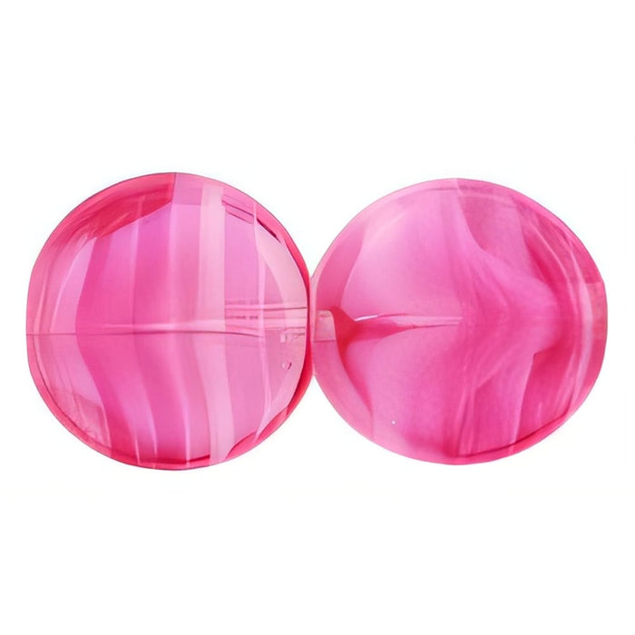 Czech Dime Beads 8 x 3mm Crystal/Pink (25pcs)