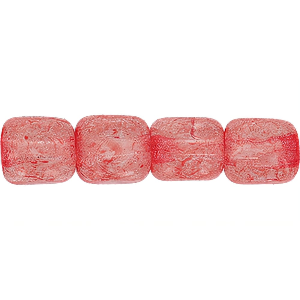 Czech Cube 4/4mm Translucent Luscious Red (100pcs)