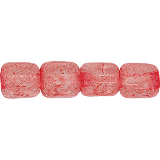 Czech Cube 4/4mm Translucent Luscious Red (100pcs)