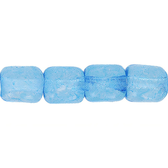 Czech Cube 4/4mm Translucent Tranquil Blue (100pcs)