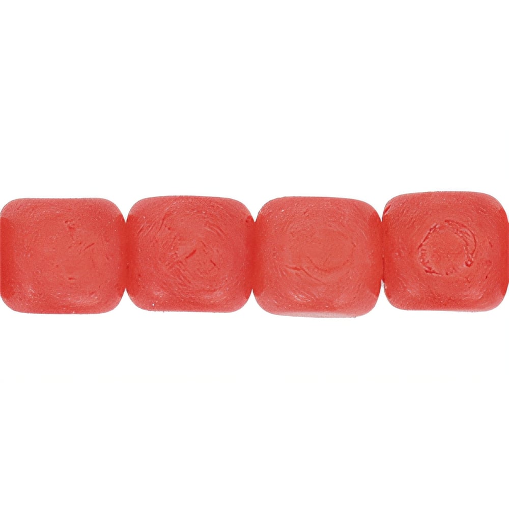 Czech Cube 4/4mm Opaque Luscious Red (100pcs)