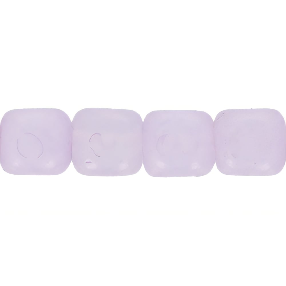 Czech Cube 4/4mm Opaque Digital Lavender (100pcs)