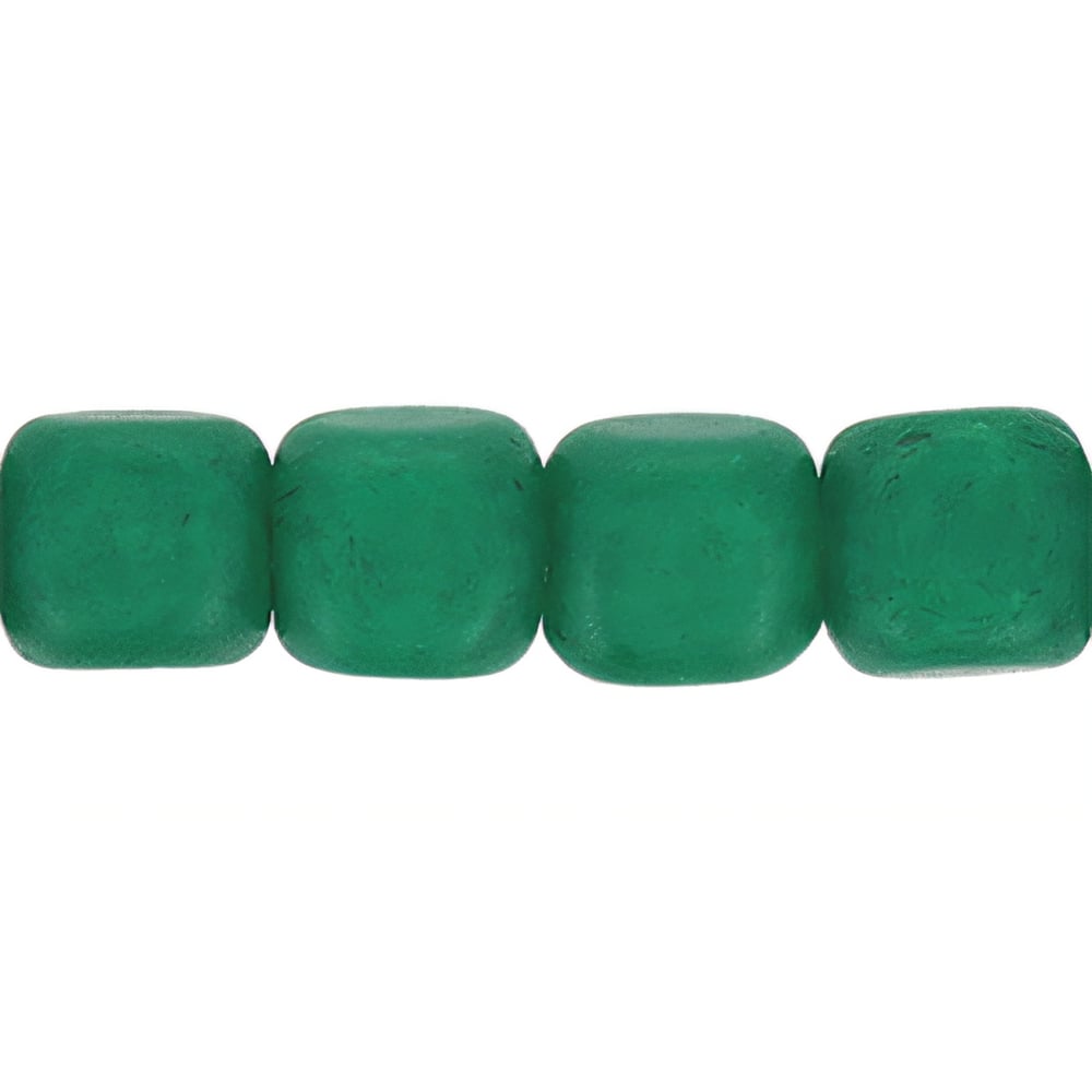 Czech Cube 4/4mm Opaque Verdigris 100 pcs (1 strand)