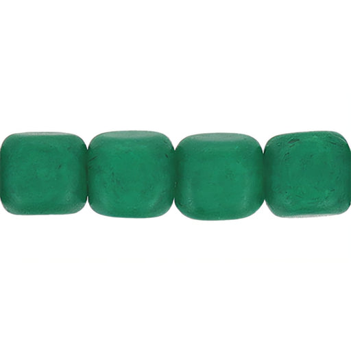 Czech Cube 4/4mm Opaque Verdigris 100 pcs (1 strand)