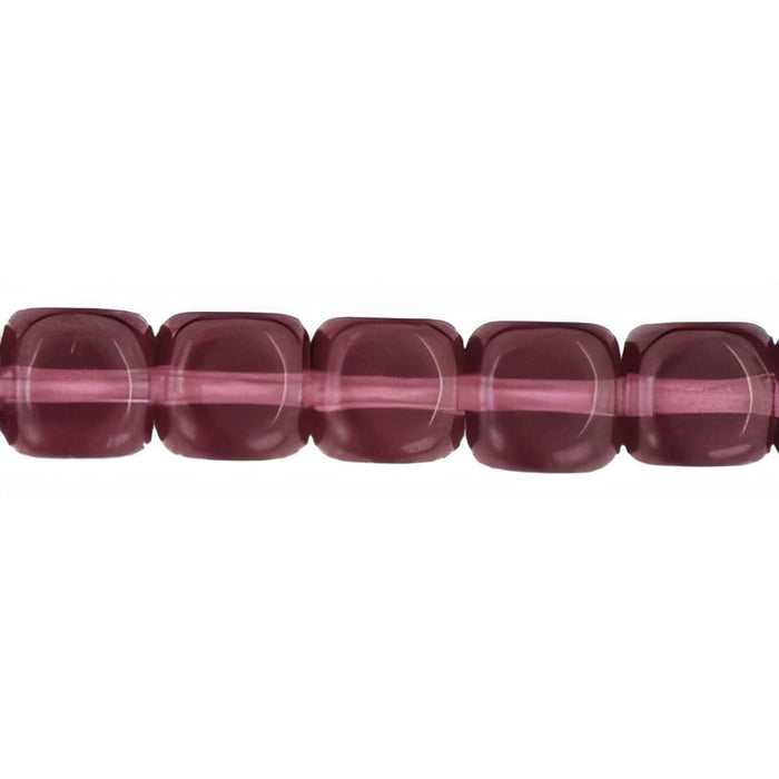 Czech Cubes - 7 x 5mm Amethyst (50pcs)