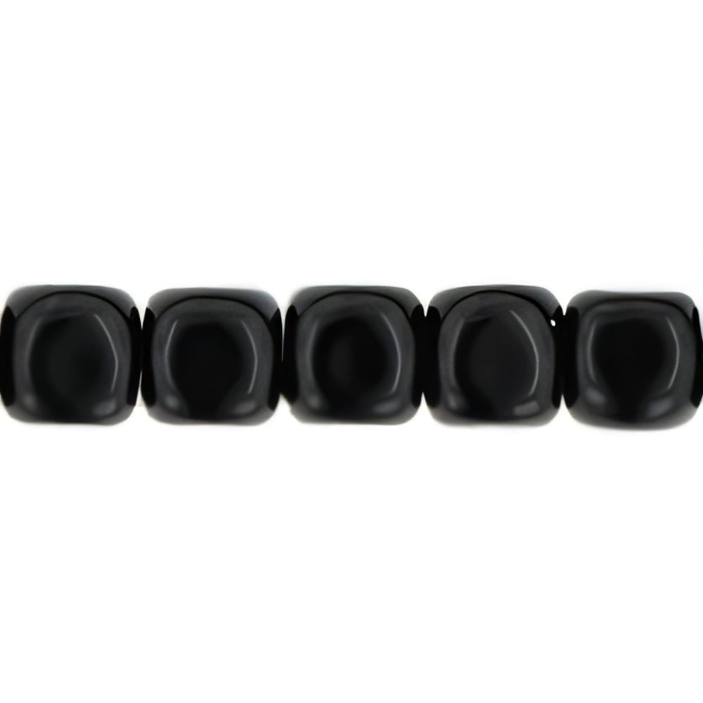 Czech Cubes - 7 x 5mm Jet (50pcs)