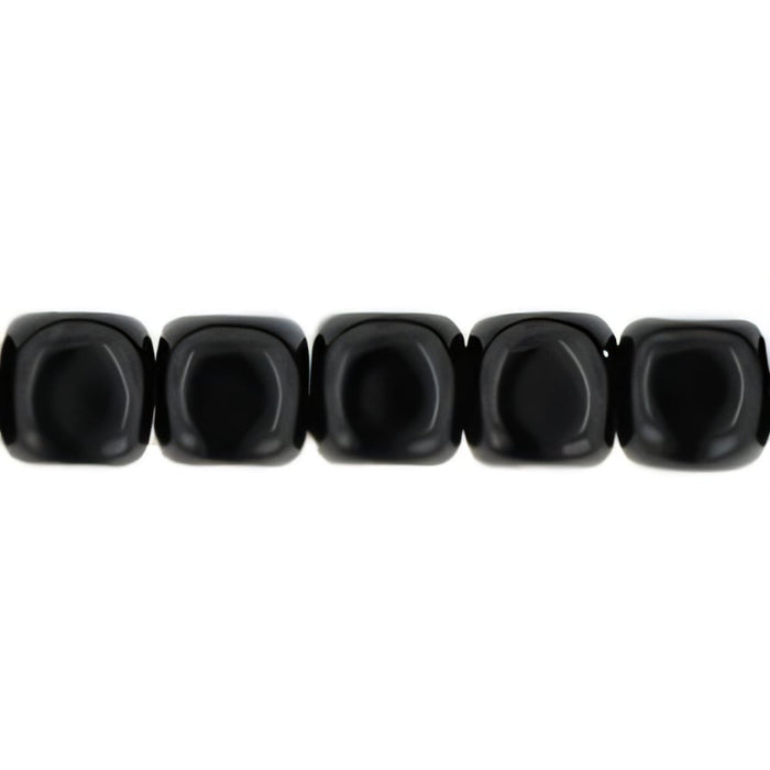Czech Cubes - 7 x 5mm Jet (50pcs)