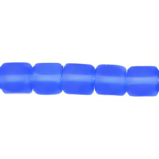 Czech Cubes 7 x 5mm Matte - Sapphire (50pcs)