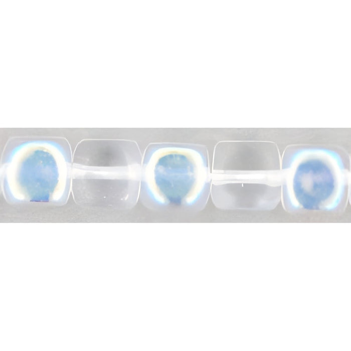 Czech Cubes - 7 x 5mm Crystal AB (50pcs)