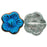 Czech Flowers 10 x 10mm Blue Iris - Crystal (25pcs)