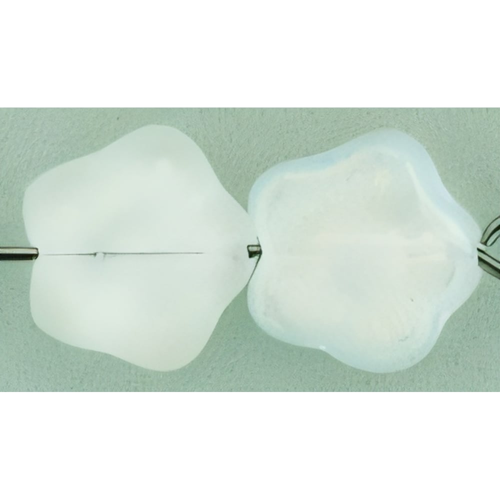 Czech Flowers 10 x 10mm Matte - Crystal AB (25pcs)