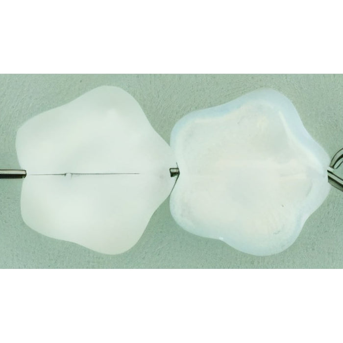 Czech Flowers 10 x 10mm Matte - Crystal AB (25pcs)