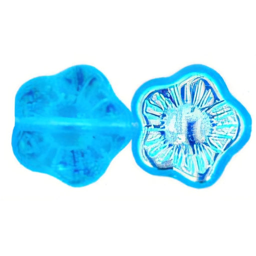 Czech Flowers 10 x 10mm Aquamarine AB (25pcs)